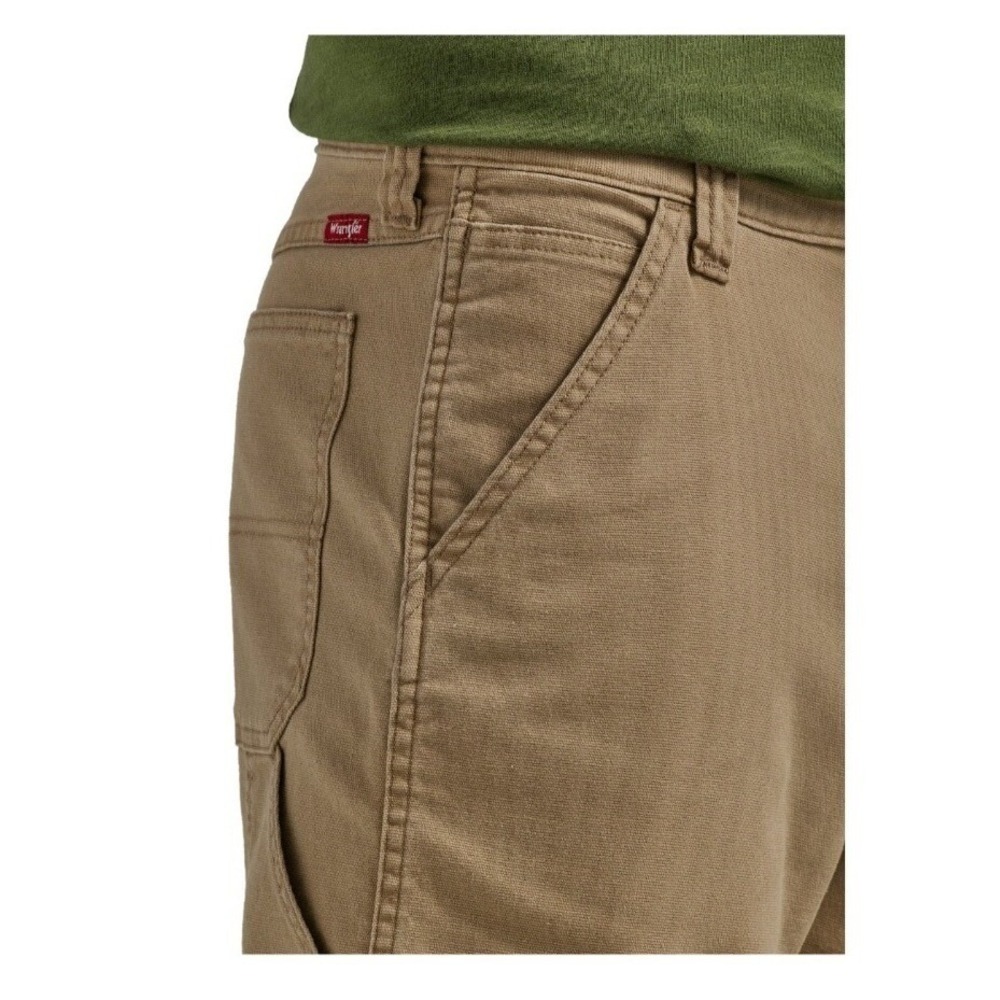 Wrangler Carpenter Shorts Mens 42 Petrified Oak Khaki 10" Inseam Pockets NWT - Picture 7 of 8